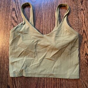 Army green lululemon sports bra size S